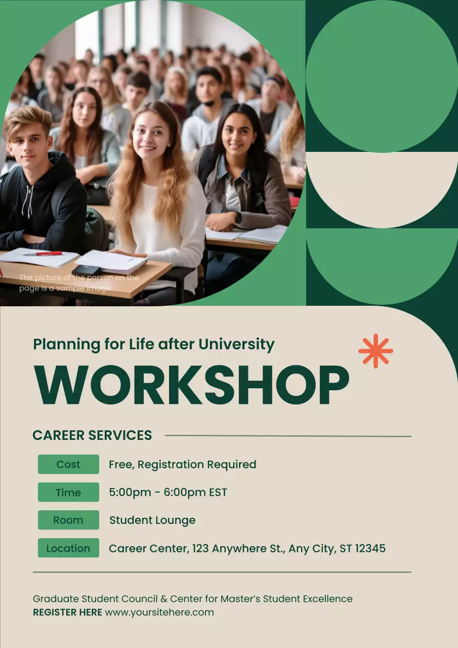 Green Modern Career Workshop Invitation Poster