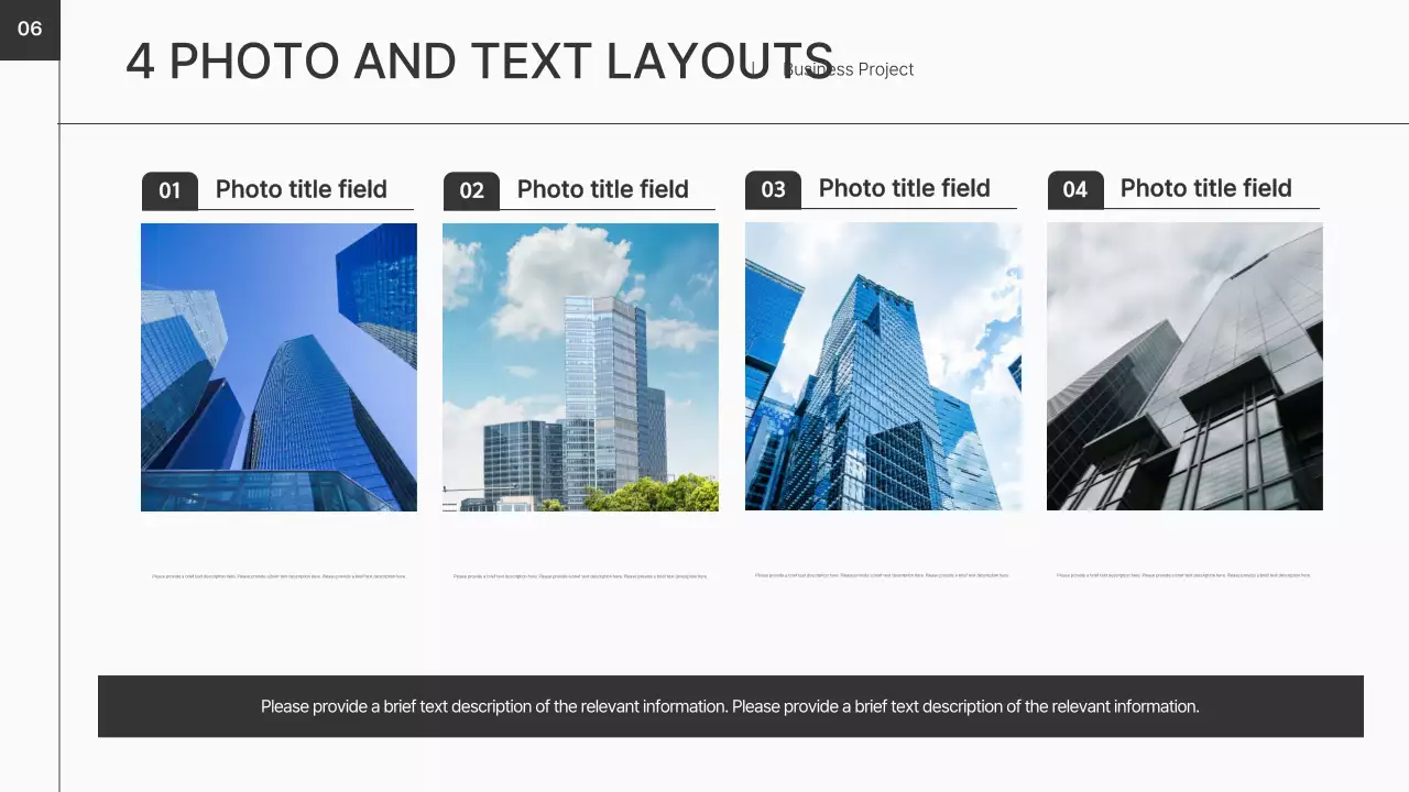 Apresentação de negócios minimalista branca
