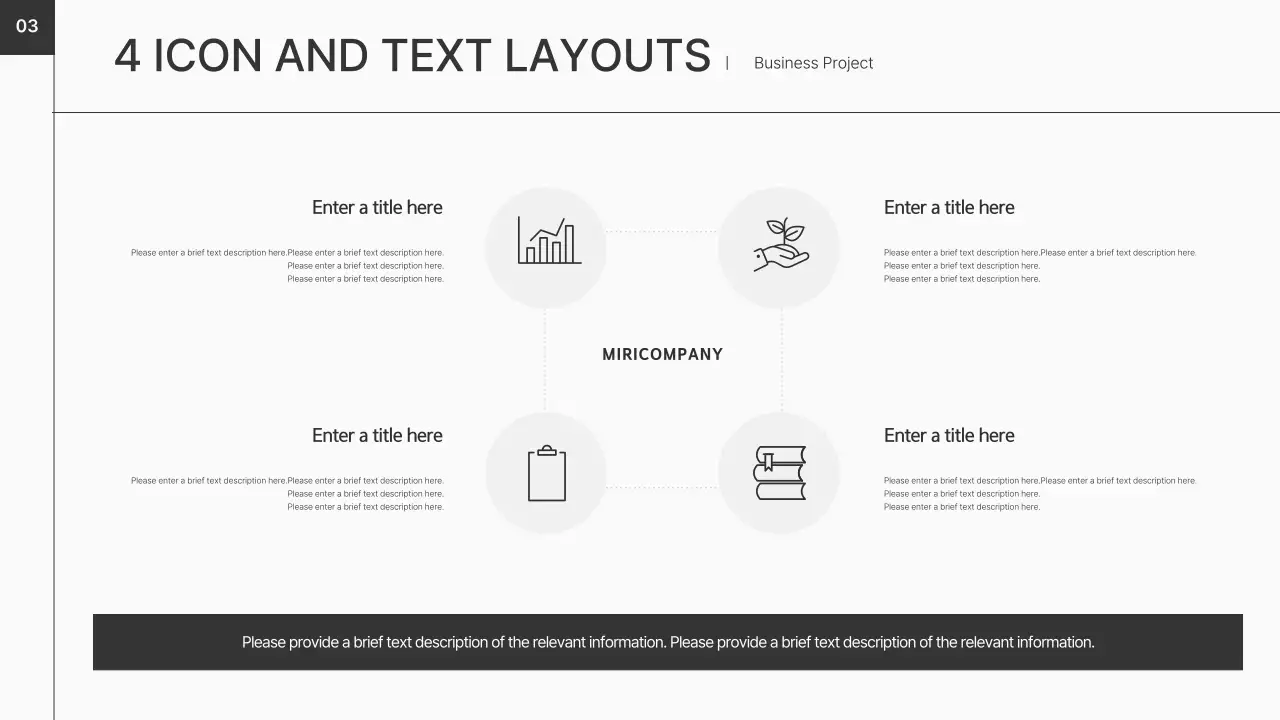Apresentação de negócios minimalista branca