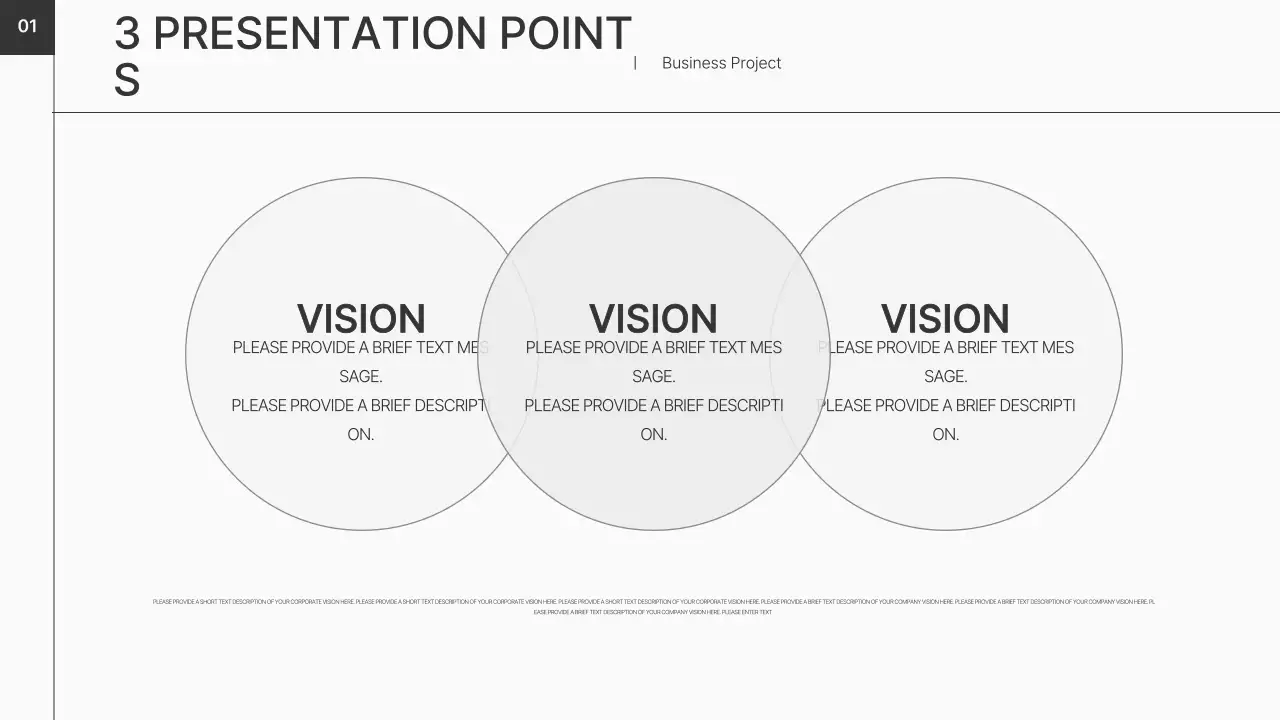 Apresentação de negócios minimalista branca
