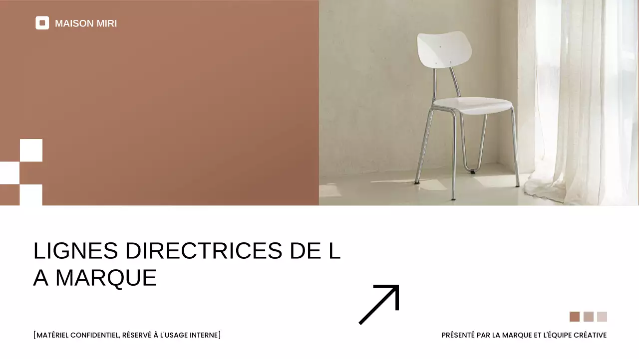 ligne directrice de la marque minimaliste beige