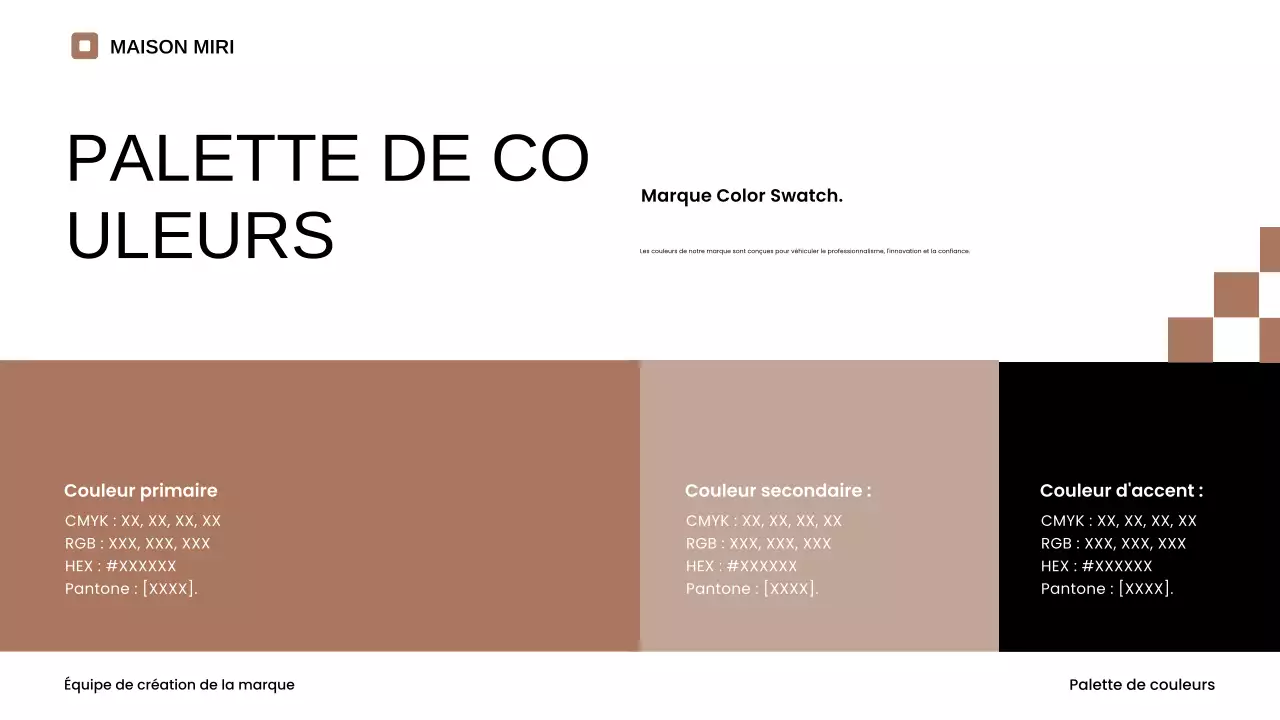 ligne directrice de la marque minimaliste beige
