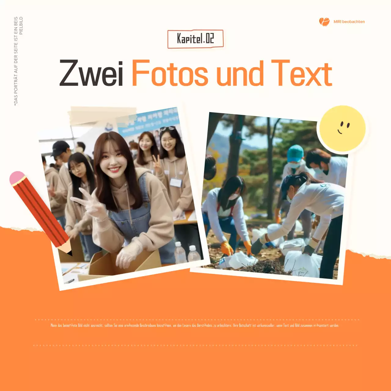 Hübsche orangefarbene Tätigkeitsberichte