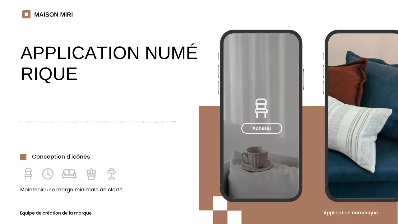 ligne directrice de la marque minimaliste beige