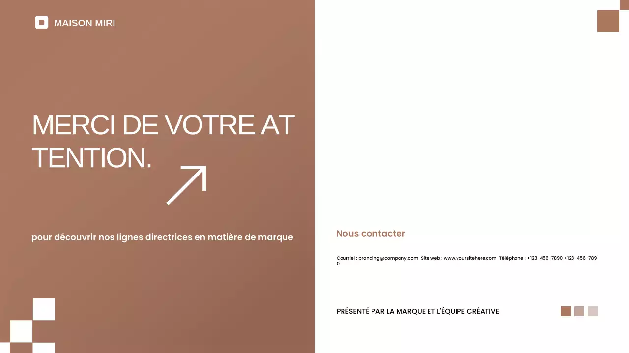 ligne directrice de la marque minimaliste beige