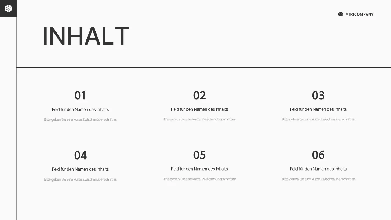 Ein schwarzer, sauberer Geschäftsplan