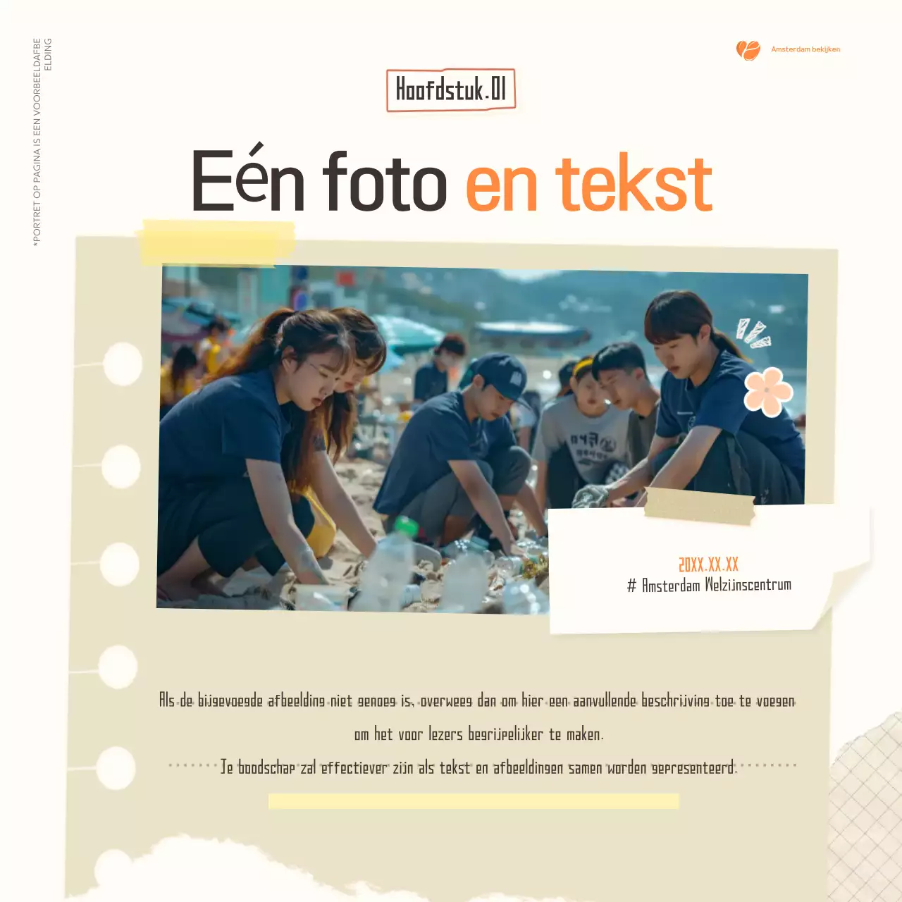 Mooie oranje activiteitenrapporten