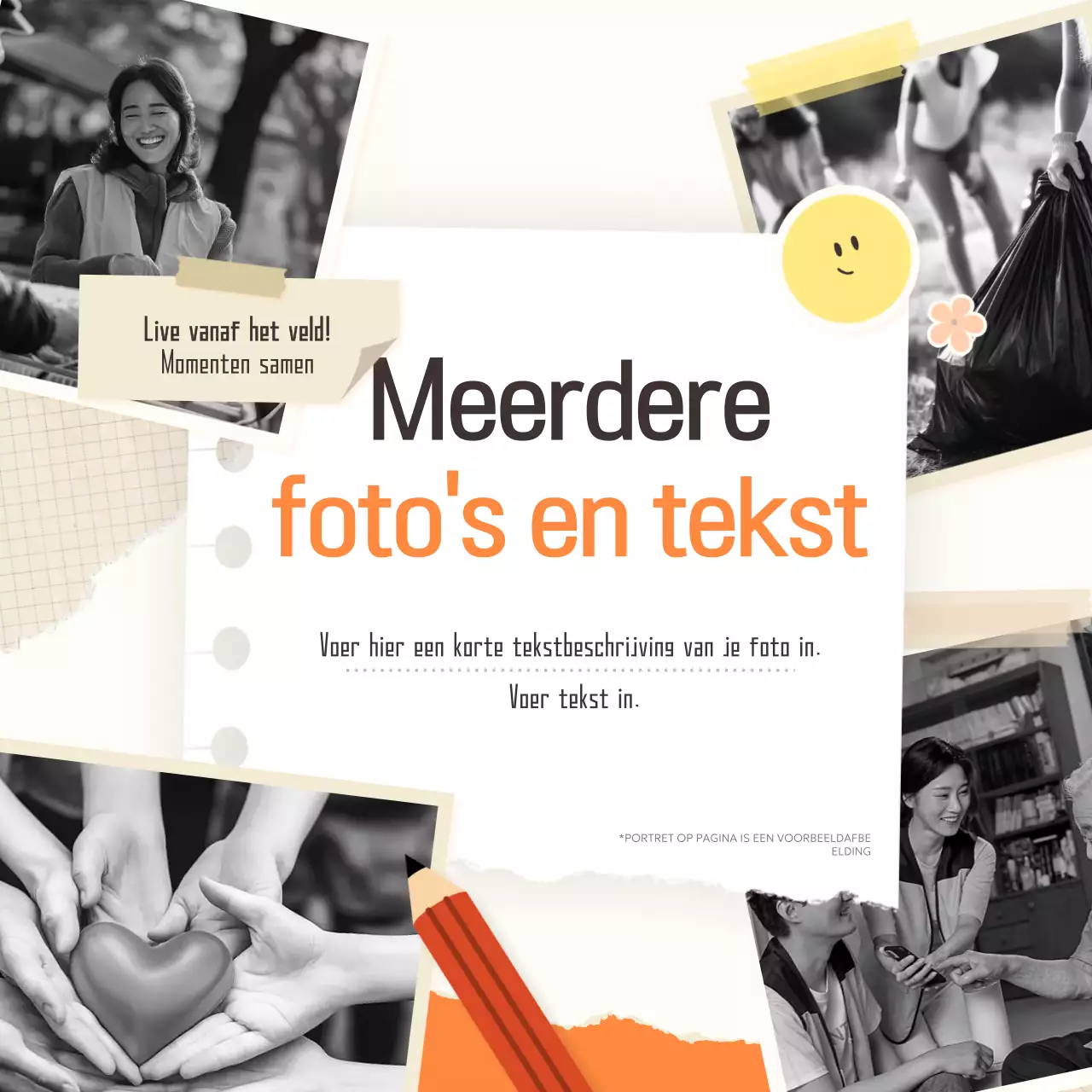 Mooie oranje activiteitenrapporten