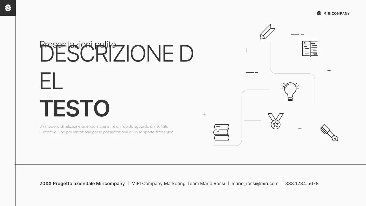 Un business plan nero e pulito