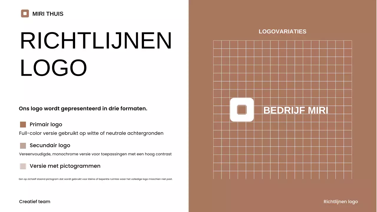 beige minimalistische merkrichtlijn