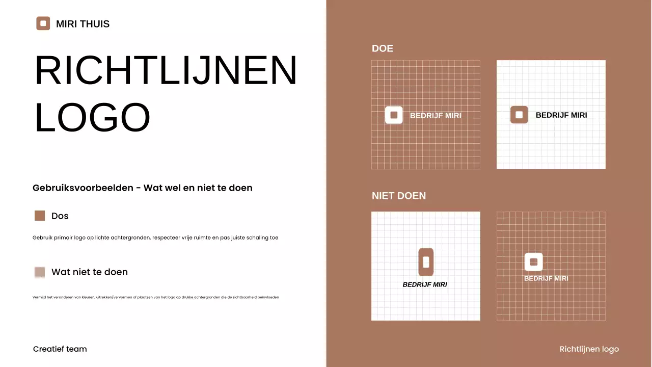 beige minimalistische merkrichtlijn