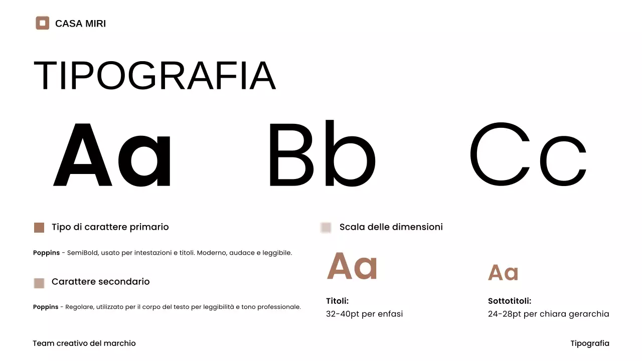 linea guida del marchio minimalista beige