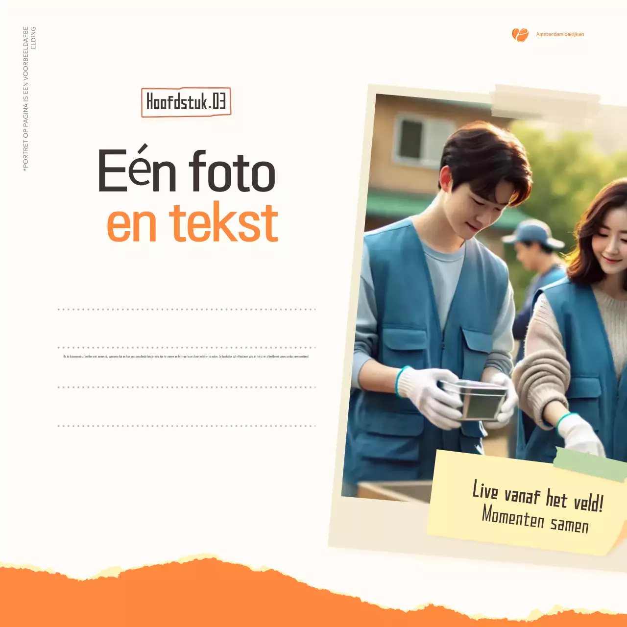 Mooie oranje activiteitenrapporten