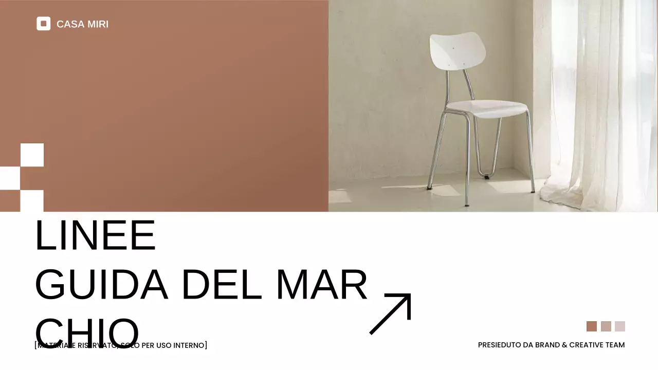 linea guida del marchio minimalista beige