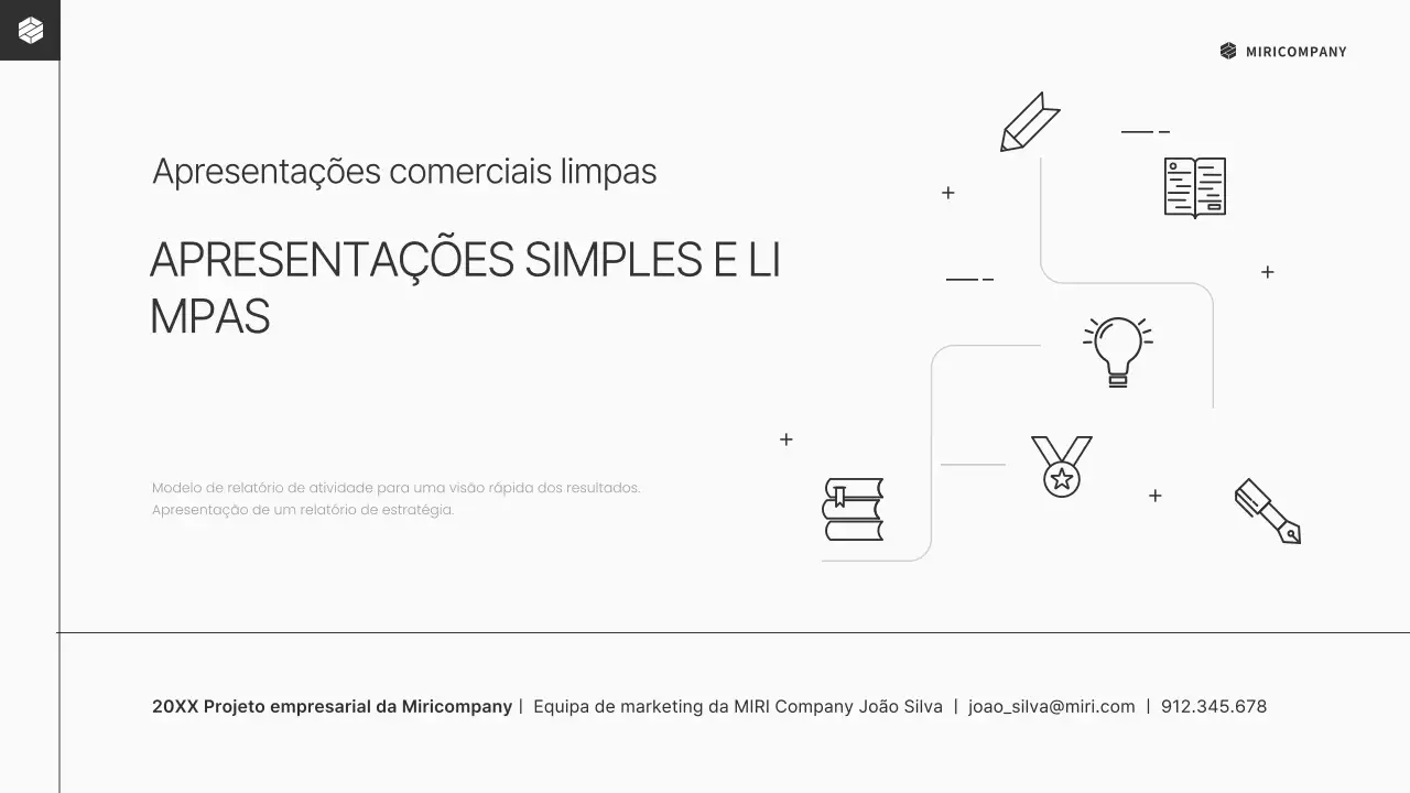 Um plano de negócios preto e limpo