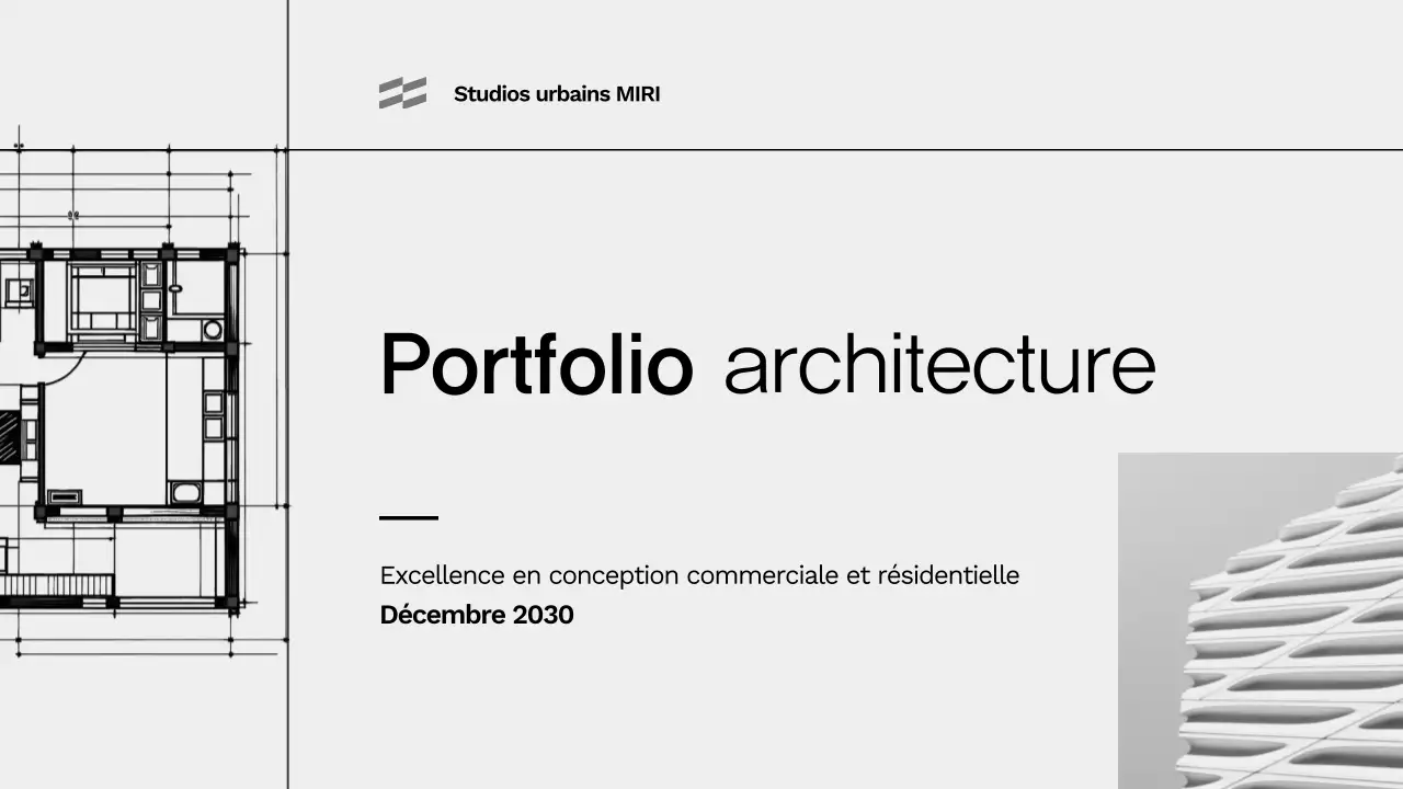 portefeuille d'architecture moderne grise