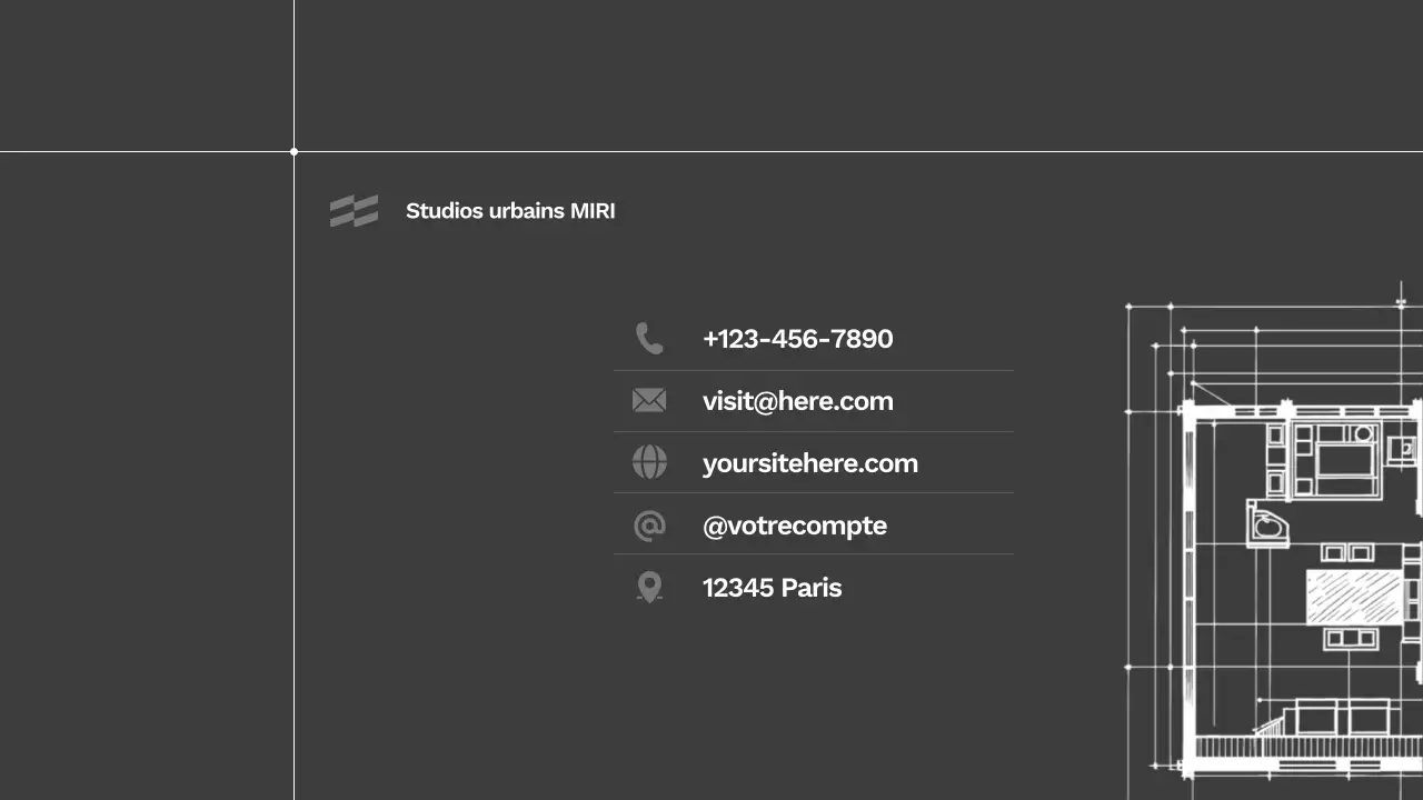 portefeuille d'architecture moderne grise