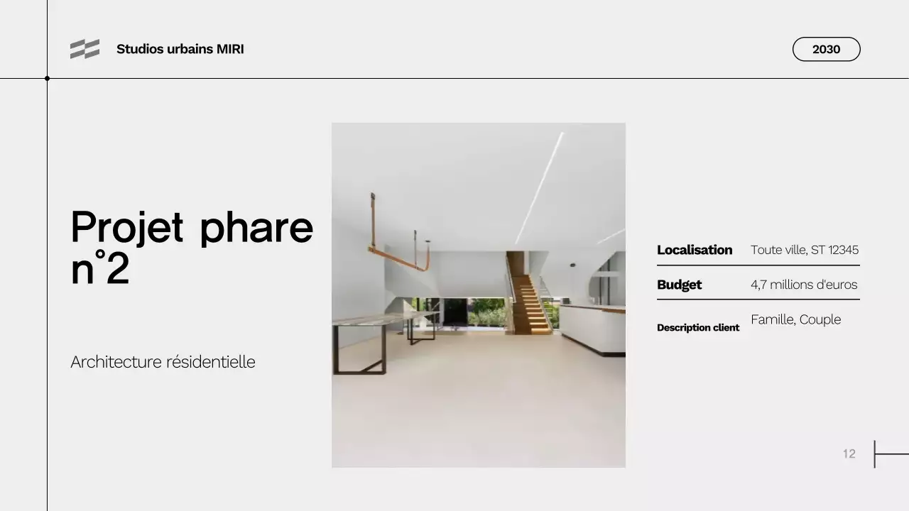 portefeuille d'architecture moderne grise