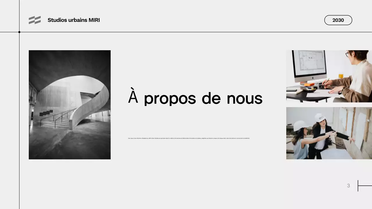 portefeuille d'architecture moderne grise