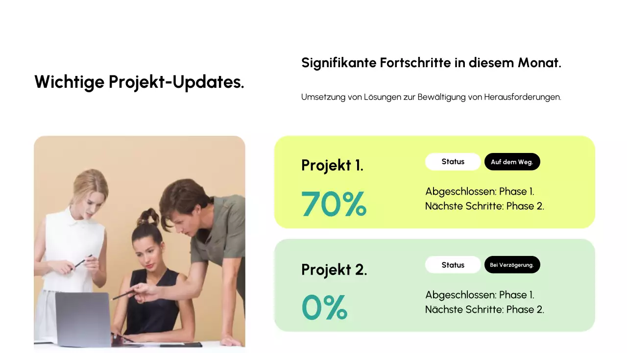 grüner moderner Geschäftsbericht