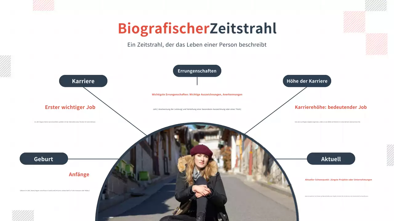 Graue minimale Zeitleiste Infografik