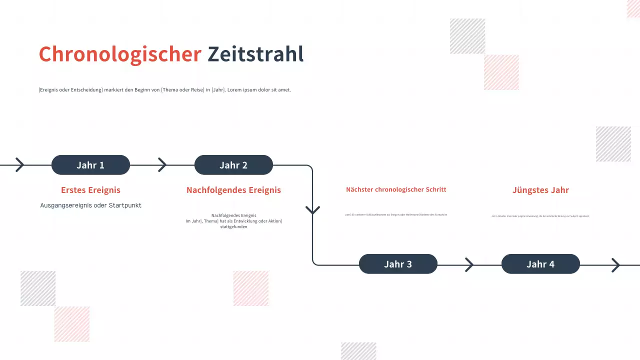 Graue minimale Zeitleiste Infografik