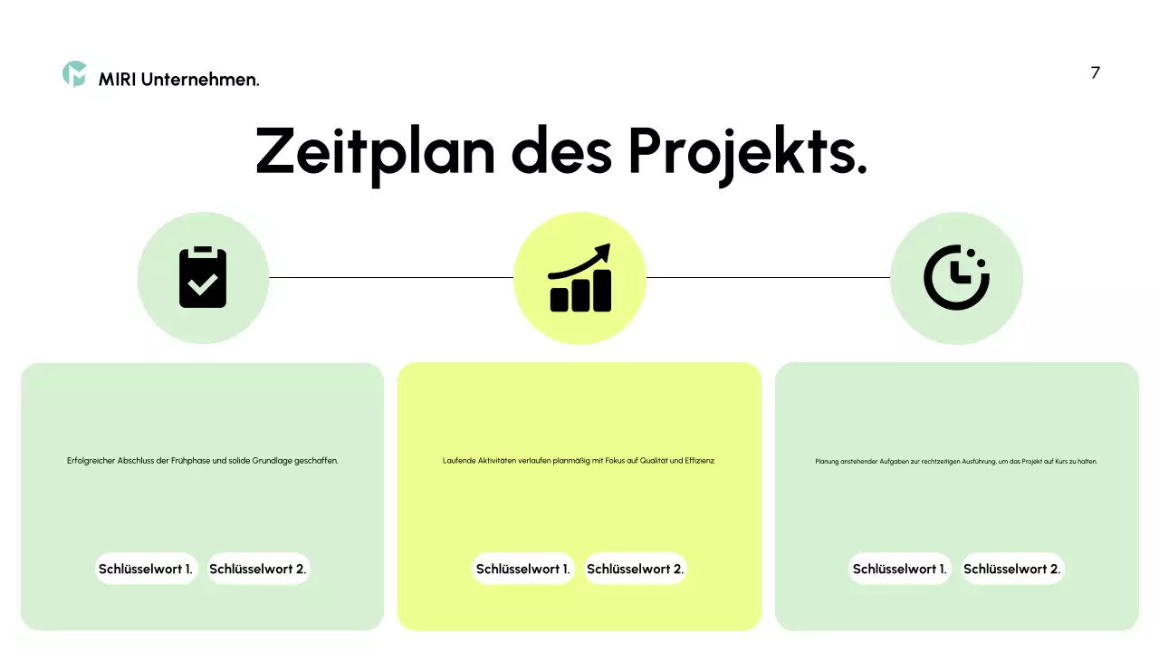 grüner moderner Geschäftsbericht
