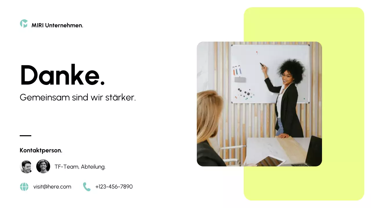 grüner moderner Geschäftsbericht