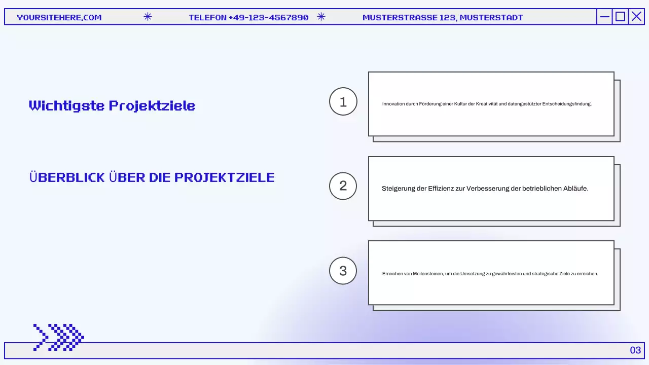 Präsentation des modernen Monatsberichts in Blau und Grau