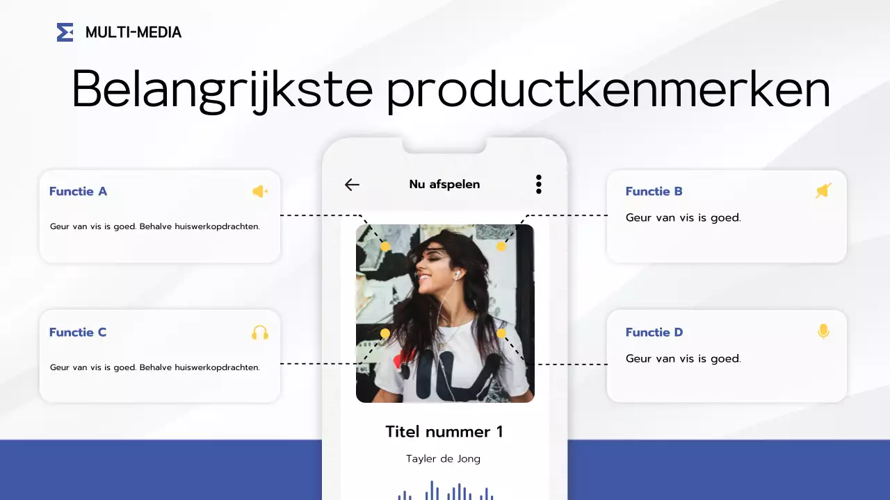 introductie blauwe moderne app