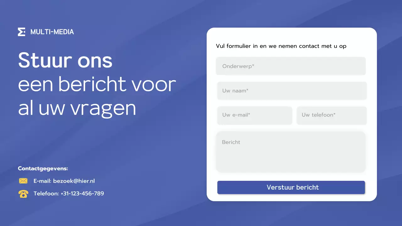 introductie blauwe moderne app