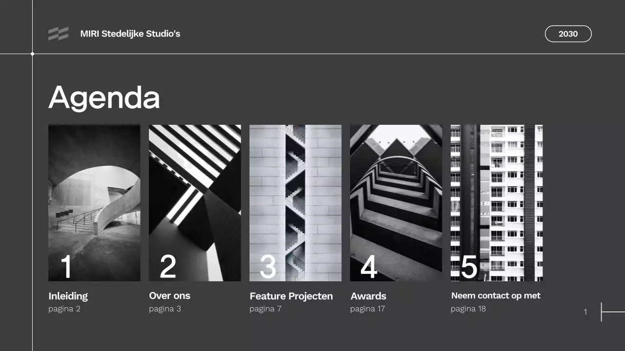 portfolio grijze moderne architectuur