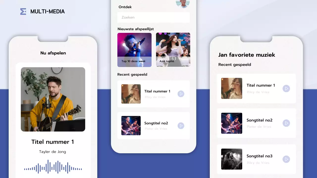 introductie blauwe moderne app