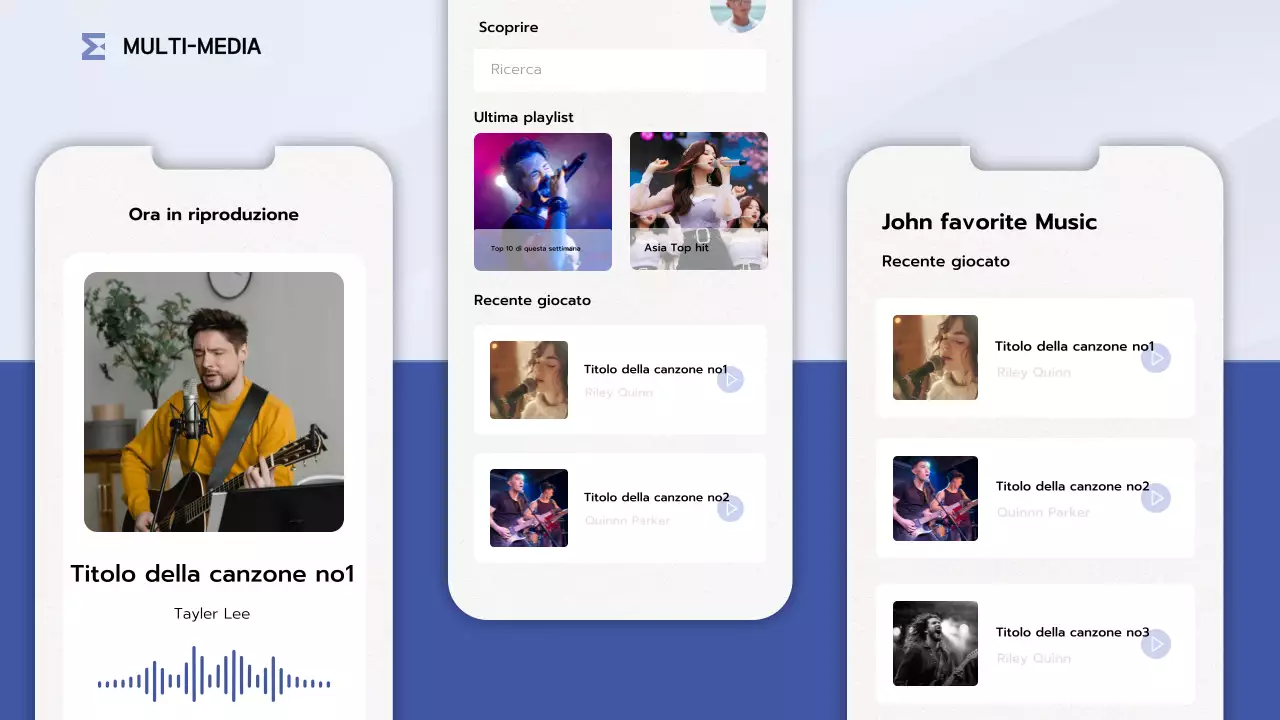 introduzione dell'app blu moderna