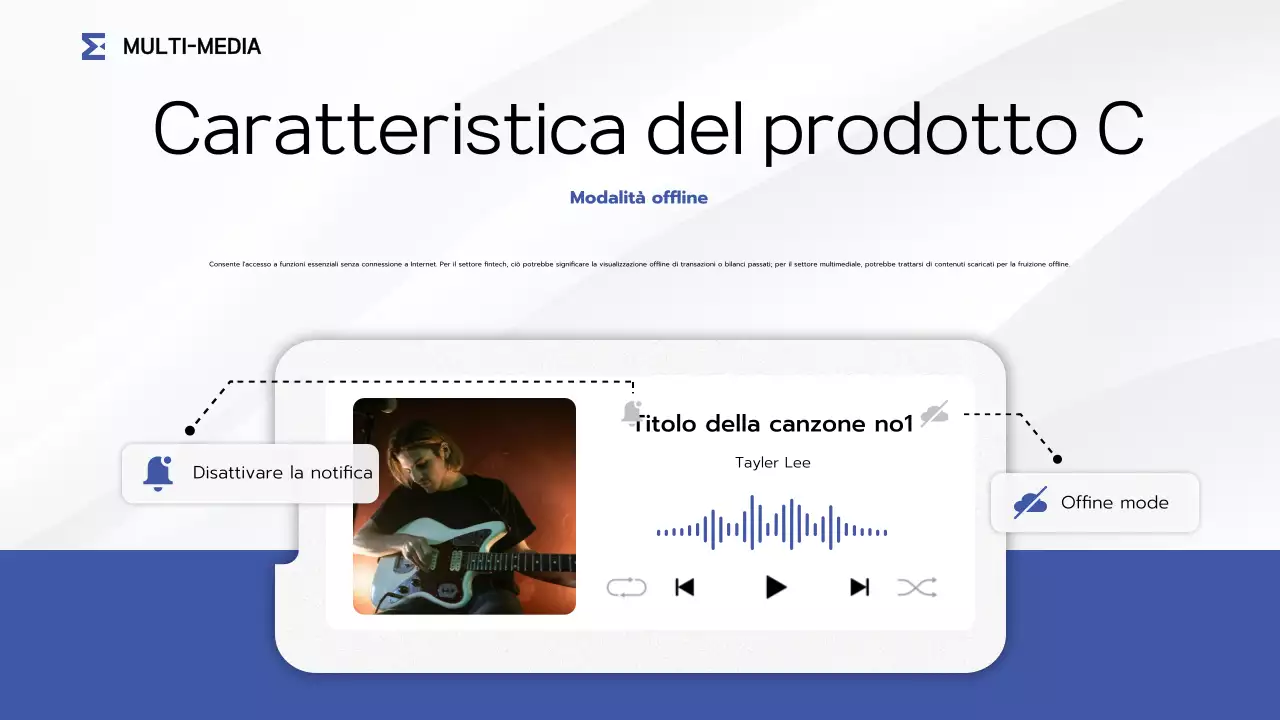 introduzione dell'app blu moderna
