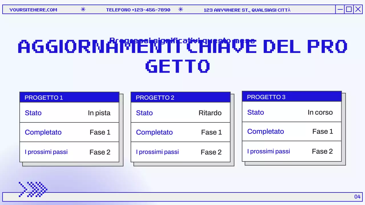 Presentazione del Rapporto di revisione mensile moderno blu e grigio