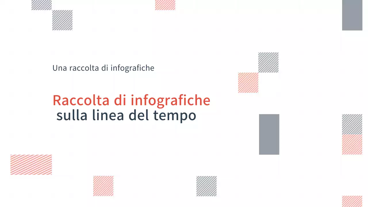 infografica minimalista grigia sulla linea del tempo