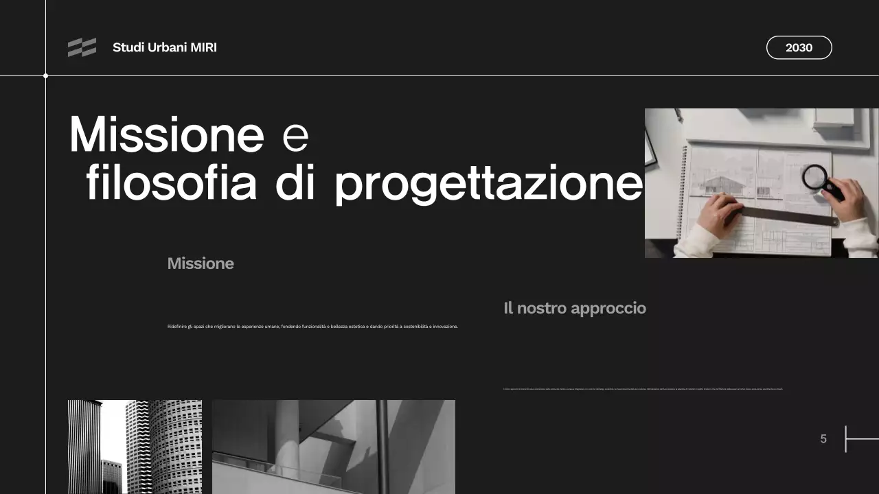 portfolio di architettura moderna grigia