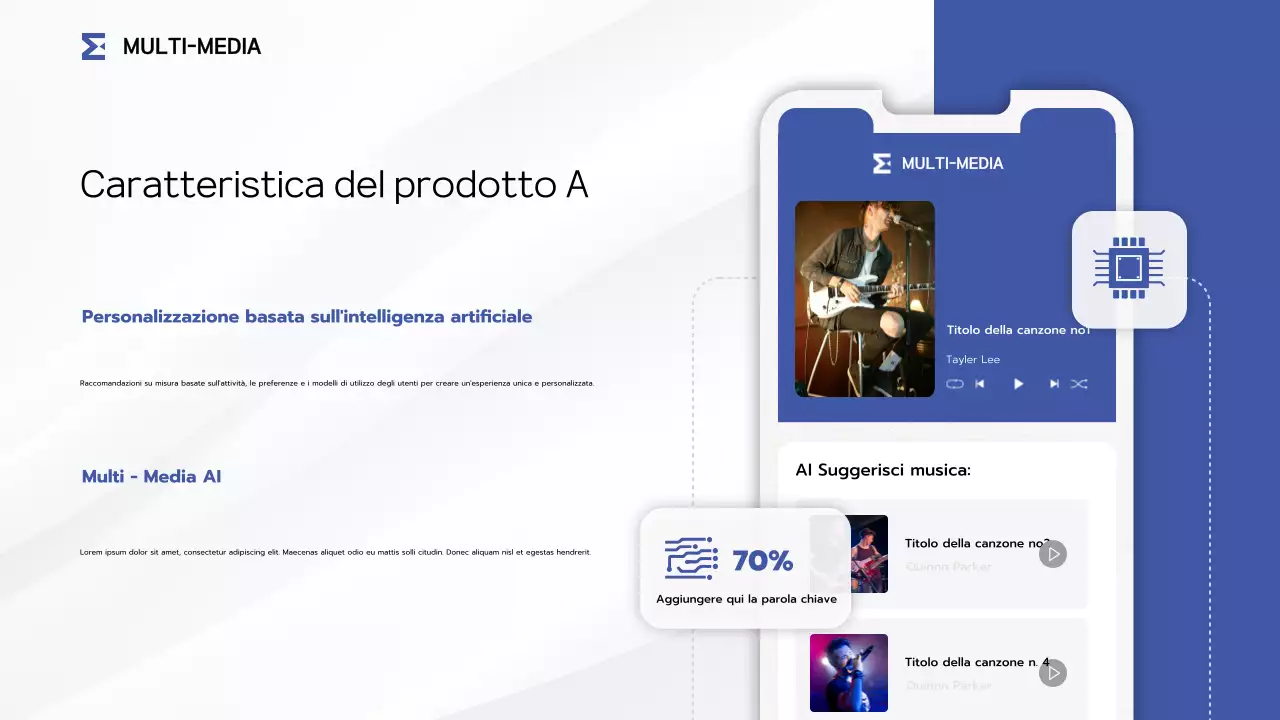 introduzione dell'app blu moderna