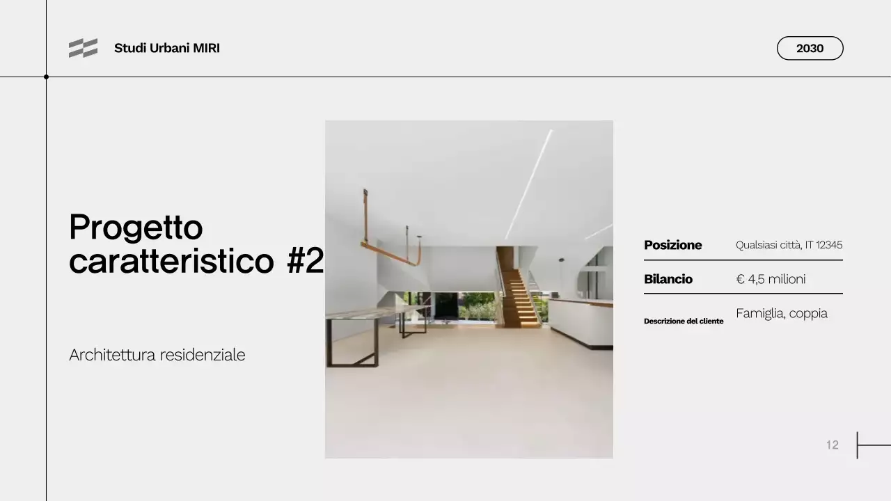 portfolio di architettura moderna grigia