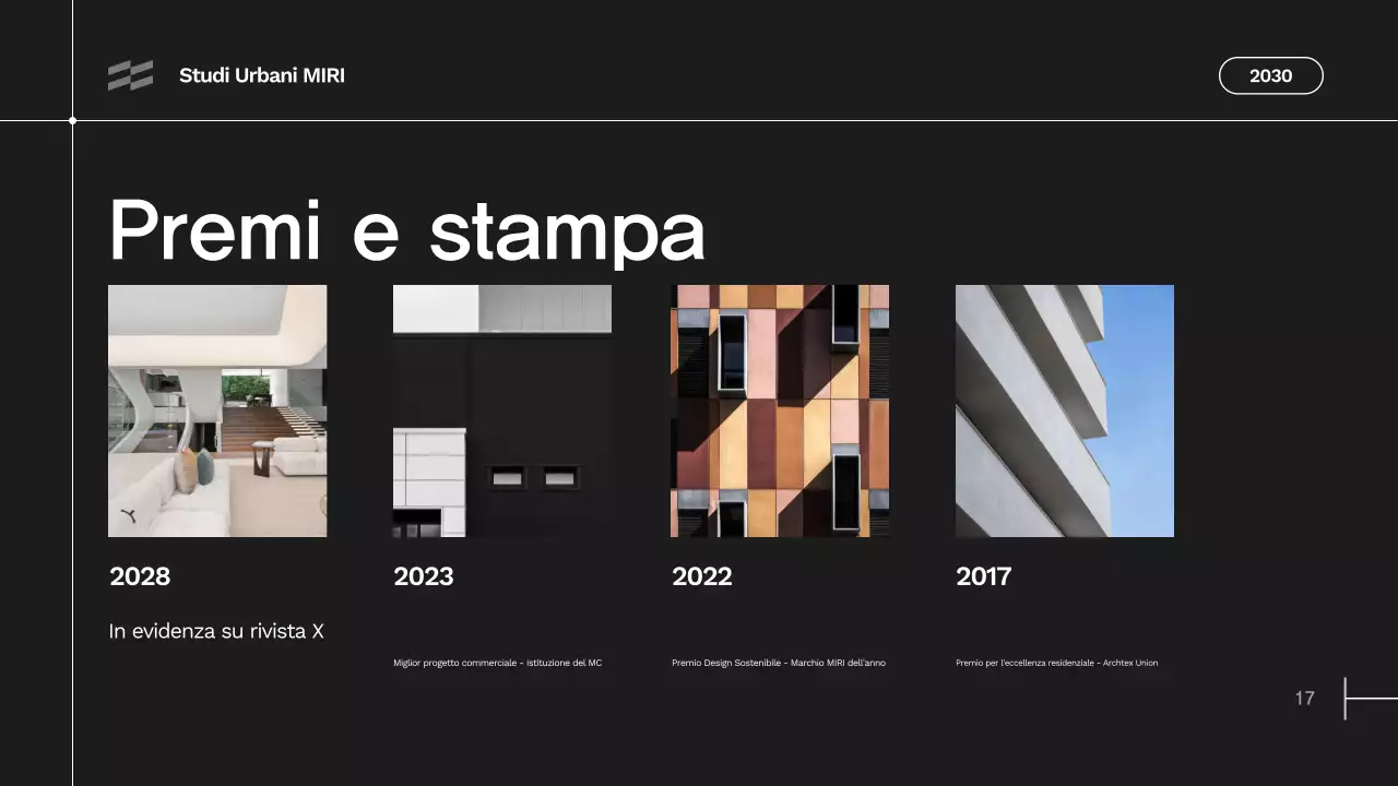 portfolio di architettura moderna grigia