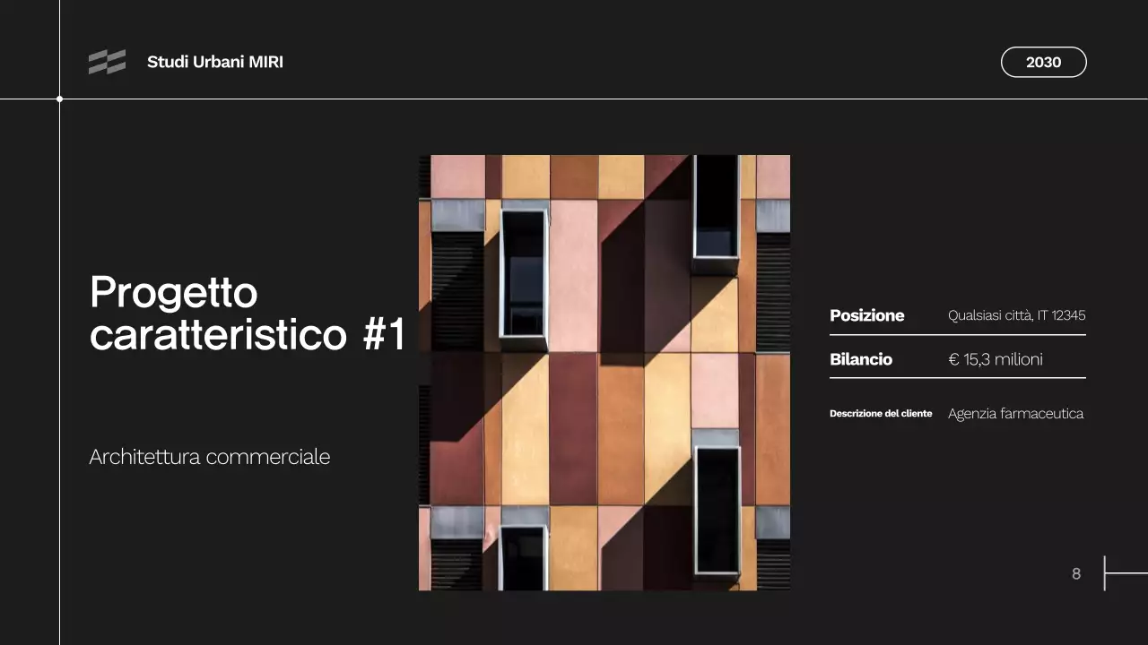 portfolio di architettura moderna grigia