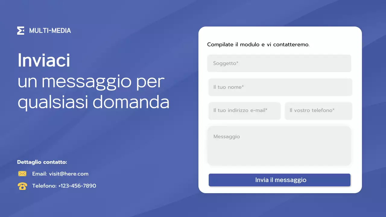 introduzione dell'app blu moderna