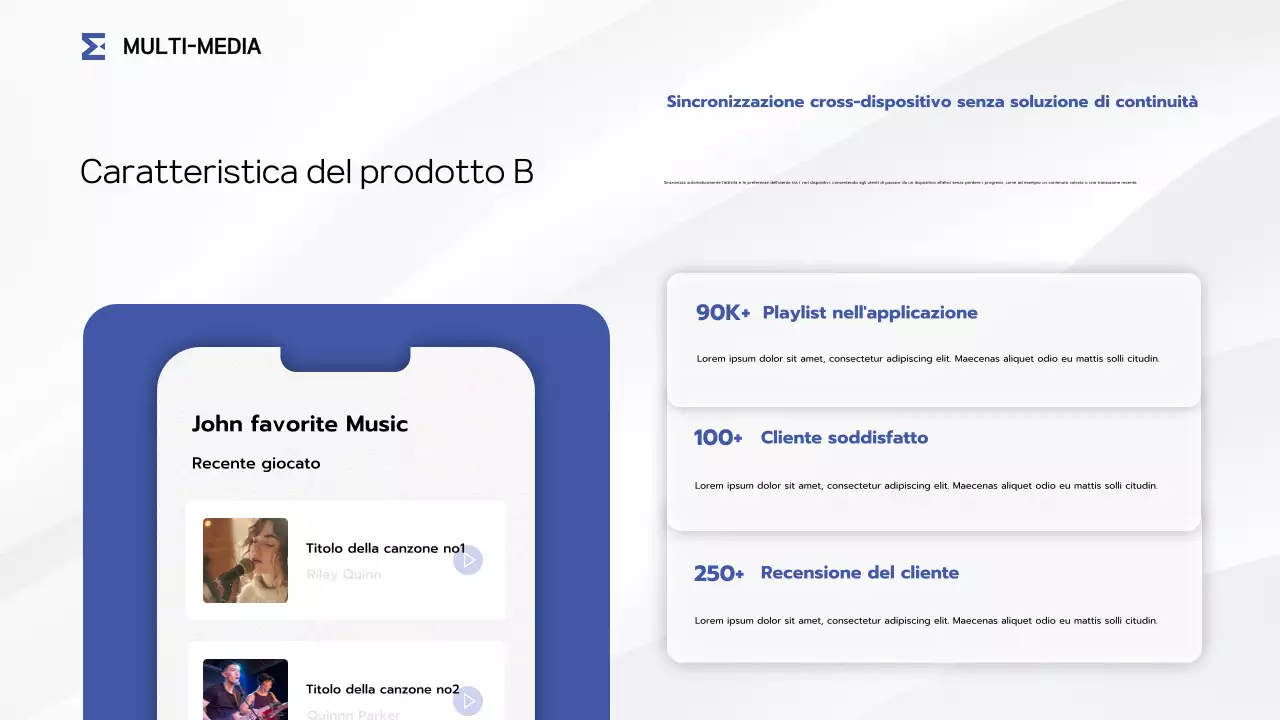 introduzione dell'app blu moderna