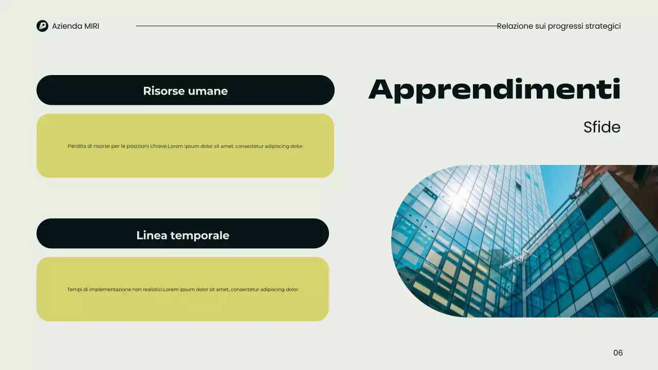 Presentazione della moderna relazione trimestrale d'impresa