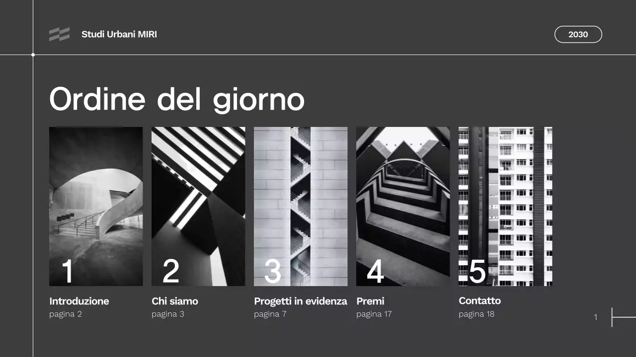 portfolio di architettura moderna grigia
