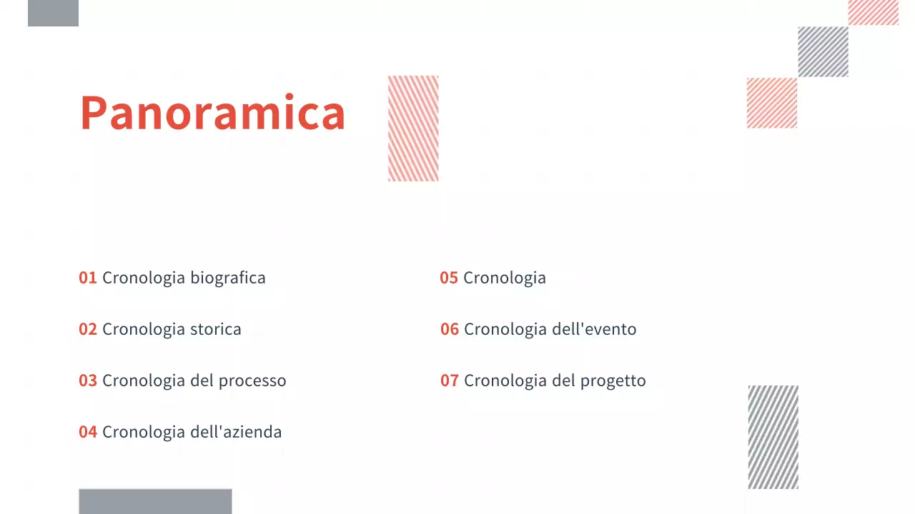 infografica minimalista grigia sulla linea del tempo