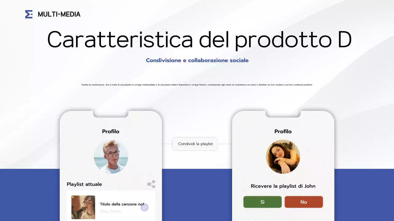 introduzione dell'app blu moderna