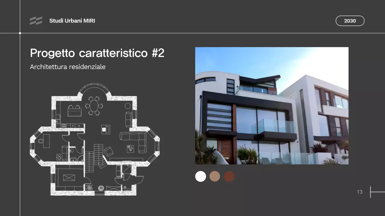 portfolio di architettura moderna grigia