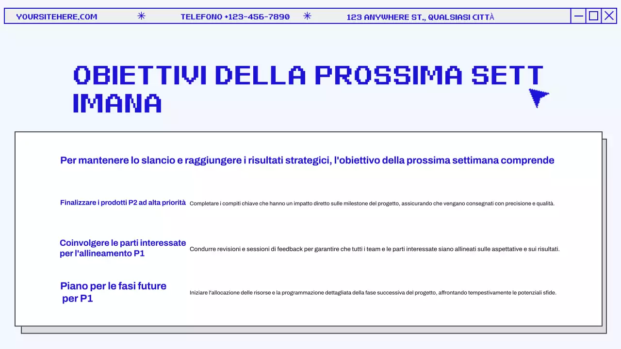 Presentazione del Rapporto di revisione mensile moderno blu e grigio